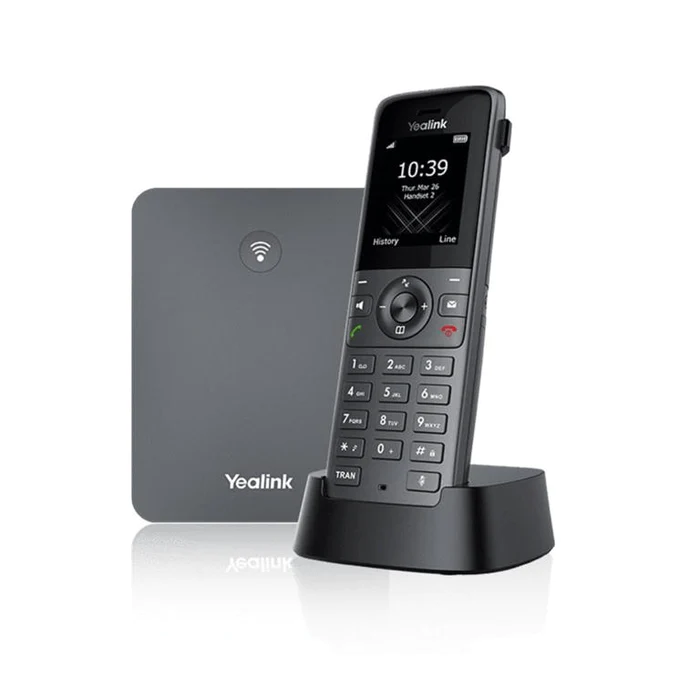 A picture of a Yealink W73P Cordless IP Handset with Yealink Base Station